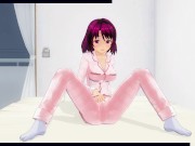 3D HENTAI in pajamas masturbates before bed 4/16