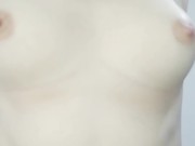 (HD) 3-Minute-long circle jumping pale natural teen boobs. Hard nipples, perfectly round. 2/16