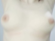 (HD) 3-Minute-long circle jumping pale natural teen boobs. Hard nipples, perfectly round. 9/16