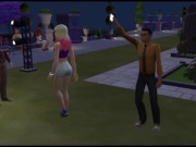 Porn at the disco on the bench. Threesome gangbang | Porno Game 3d, cartoon porn games 1/16