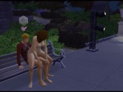 Porn at the disco on the bench. Threesome gangbang | Porno Game 3d, cartoon porn games 3/16