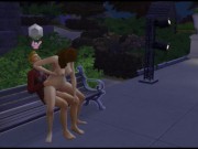 Porn at the disco on the bench. Threesome gangbang | Porno Game 3d, cartoon porn games 4/16