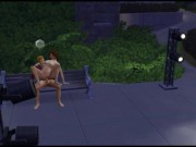 Porn at the disco on the bench. Threesome gangbang | Porno Game 3d, cartoon porn games 8/16