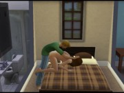 The wife, a fat woman, loves to fuck at home. Romantic sex | porn games 9/16