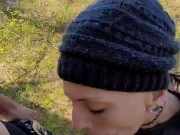 Cock Worshiping Gizzy Gobbler by the Lake ends with Cumshot in her mouth. 9/16