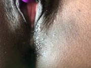 Ebony vibrator orgasm with contractions 2/16
