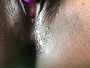 Ebony vibrator orgasm with contractions 5/16