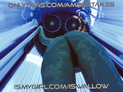Getting wet in tanning salon 2/16