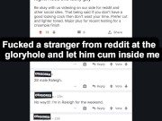 Hotwifekk 3rd Gloryhole visit - Creampie from Reddit Stranger  3/16