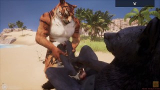 Gay Furry Wolf Porn - Wild Life / Gay Furry Porn Black Wolf with Tiger - RedTube