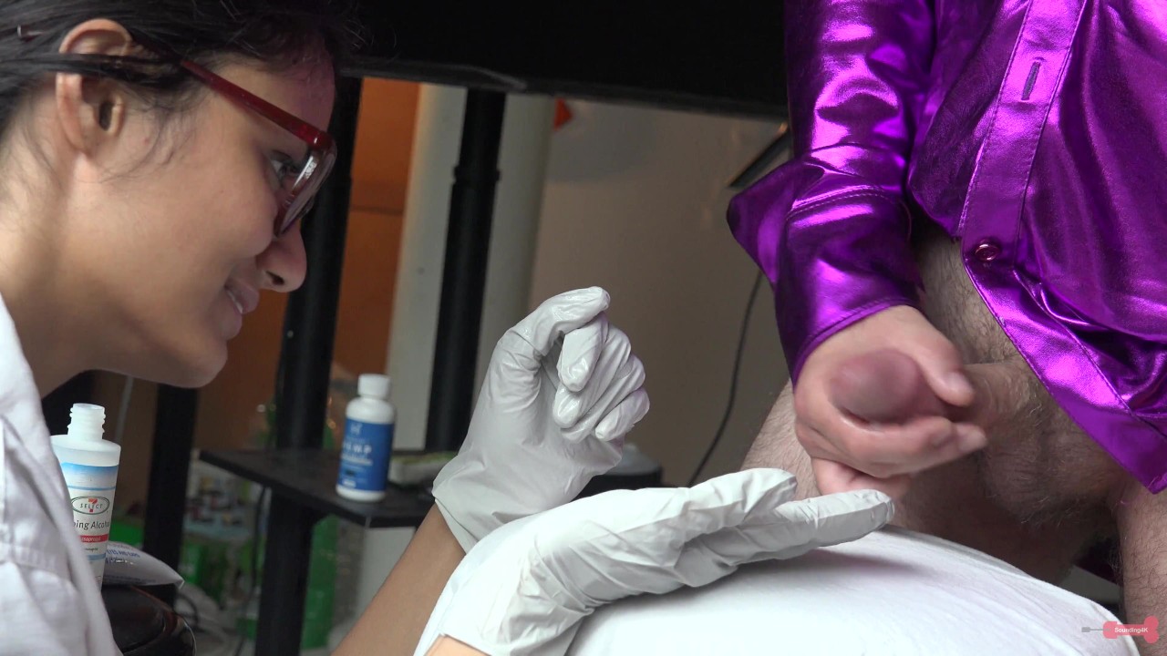 Purple Latex Glove Handjob - CUM IN MY LATEX GLOVES - Nurse Jerks Off Her Patient With Gloves On -  RedTube