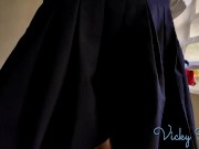 Skinny schoolgirl strips off uniform for sex POV - Vicky Swan 7/16