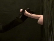 long Black gloves handjob at the gloryhole 1/16