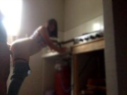 my step-cousin gets horny in the kitchen and i fuck her hard 14/16