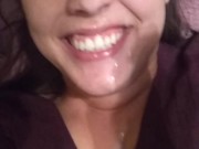 compilation of unused facial clips - massive facials and a surprise facial 10/16