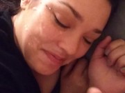 compilation of unused facial clips - massive facials and a surprise facial 14/16