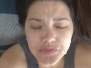 compilation of unused facial clips - massive facials and a surprise facial 2/16