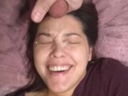 compilation of unused facial clips - massive facials and a surprise facial 7/16