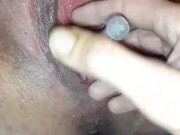 wife taking a pussy bump and i lick it out her pussy 5/16