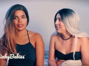 Lesbian Sex Toy Review Leads to Passionate Tribbing and Huge Squirt -Loud Shaking Orgasm KinkyBabies 15/16