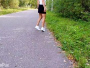 HORNY GETS CAUGHT MASTURBATING IN PUBLIC FOREST! FLASHES PUSSY IN PUBLIC! - ANGELINAPUX 4K 5/16