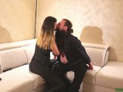 Mistress Sottomette Lo Schiavo. Baci Alla Francese, Annusa Calze, Annusa Piedi, Lecca Piedi, FemDom 7/16