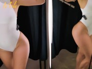 Девушка в примерочной в белых трусиках  Anna Mole 12/16