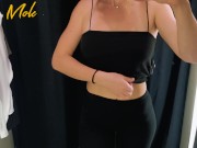 Девушка в примерочной в белых трусиках  Anna Mole 3/16