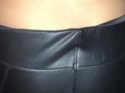 Best ass in leather pant get out and tight pussy get fingered and fucked by big dick 5/16