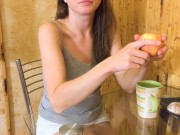 Брат и Сводная Сестра Помогли Друг Другу в Скучный Вечер. Русское Любительское с Разговорами 1/16