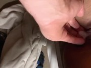 Asian nanny swallows the cum out of my hand after I cum in her! 10/16