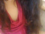 Do You Wanna Watch Me Pee? Girl TALKS While She PEES in TOILET Dress Thong Panties Pink Shoes Piss 12/16
