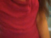 Do You Wanna Watch Me Pee? Girl TALKS While She PEES in TOILET Dress Thong Panties Pink Shoes Piss 2/16