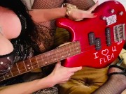 Diablo fucks bass guitar, ultimate rock girl and cums hard  1/16