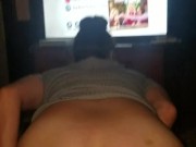 Native American reverse cowgirl pounds dick then sucks and pulls the cum right out! SO HOTT!! 13/16