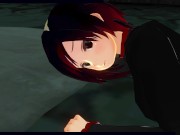 3D HENTAI Ruby Rose fucks in the basement and does ahegao 1/16