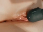 Sexy college girl plays with her toy ( close up ) 2/16