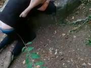 Public park sneaky breakfast oral nature cam 10/16