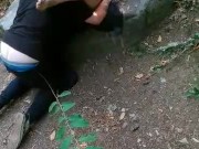 Public park sneaky breakfast oral nature cam 11/16