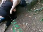 Public park sneaky breakfast oral nature cam 6/16