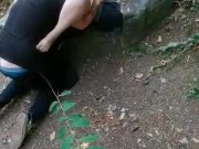 Public park sneaky breakfast oral nature cam 7/16