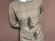 嫁のもっちり太ももコキ ミニワンピ編 cum onto mini dress 16/16