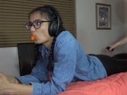 Nerdy Gamer Reddit Girl *ASSJOB* while focused on playing - IntercruralSex 4/16