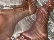 Relaxing rub-down for my long, skinny feet. 1/16