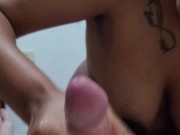 My pregnant ebony wife wanted to suprise me in the morning and rode me hard 9/16