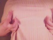 寝起きに恥ずかしいくらい乳首を勃起させながら乳首イキオナニー 4/16