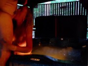 Hard Passionate Strapon Pegging, Fucking and Deep Throat Cock Sucking in hot tub! 8/16