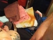 Pierced Kitty dick shamed this fucker while she sucked his tiny little cock off 12/16