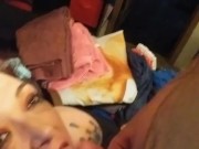 Pierced Kitty dick shamed this fucker while she sucked his tiny little cock off 8/16