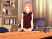 3D HENTAI Sakura masturbates at the edge of the table 14/16